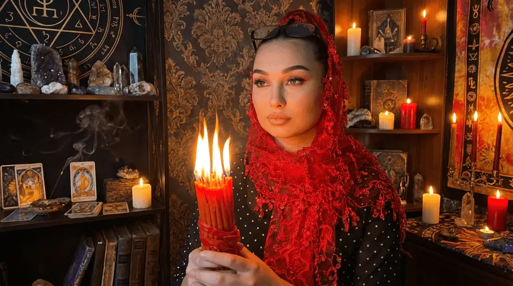 Таролог раскладывает карты